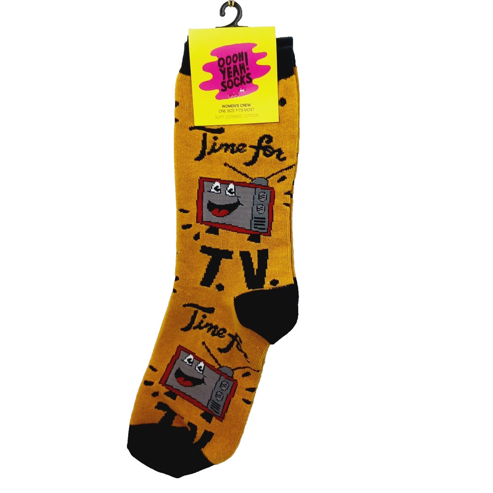 Women Boy Sock OOOH YEAH! Time for TV Streaming Binge Watching Series NWT NEW